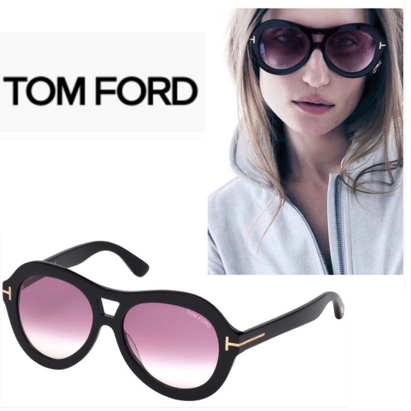 Tom Ford Accessories - NWT Tom Ford 56mm Isla Round Aviator Sunglasses w/Case Box Card Cloth
